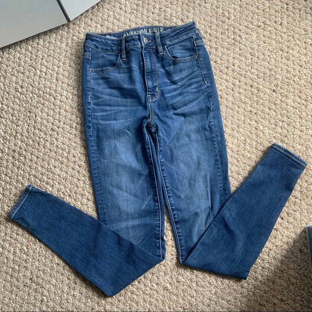 American Eagle Super Stretch Skinny Jeans Size 2 Long